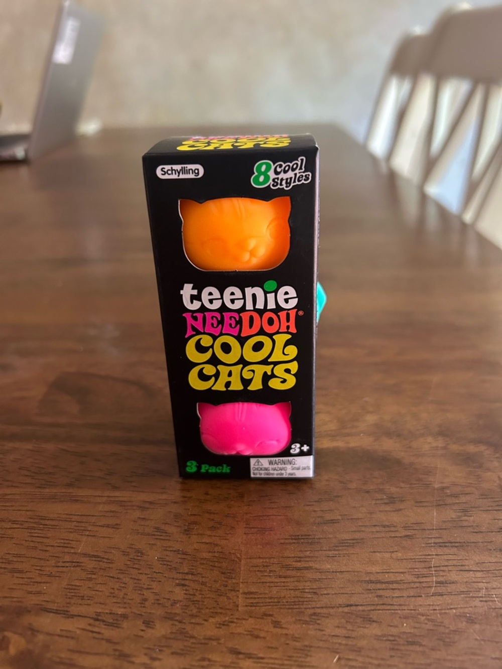 Teenie Needoh Cool Cats 3-Pack - Orange & Hot Pink